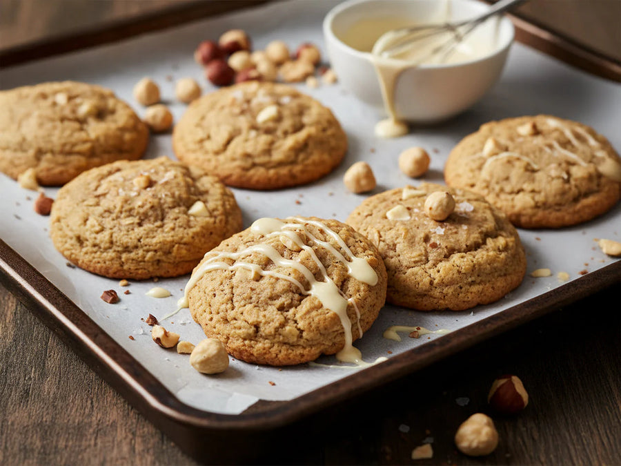 3 Minuten Haselnuss & White Chocolate Cookies